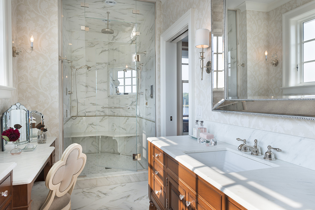 Master Bathroom - Vanity Tile Glass Walkin shower Vanity.CAR.Nat.LOW